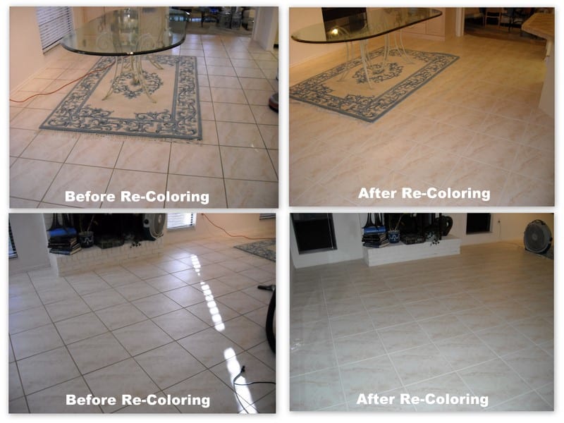 before and after tile cleaning