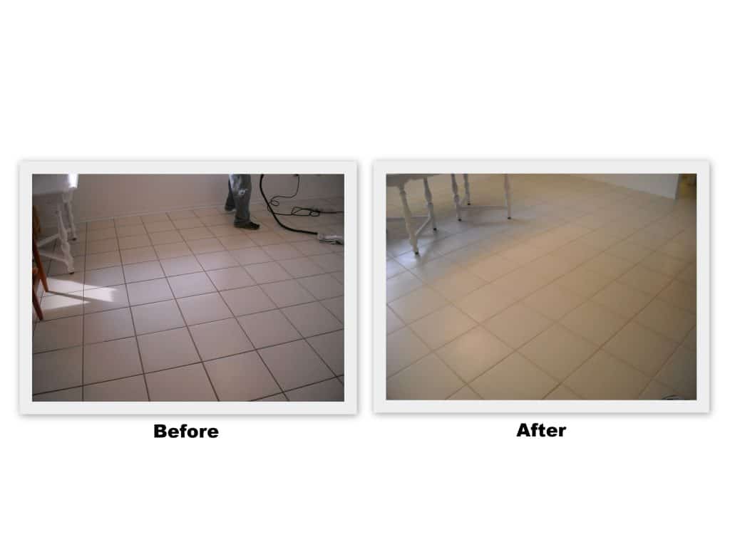 before and after tile cleaning