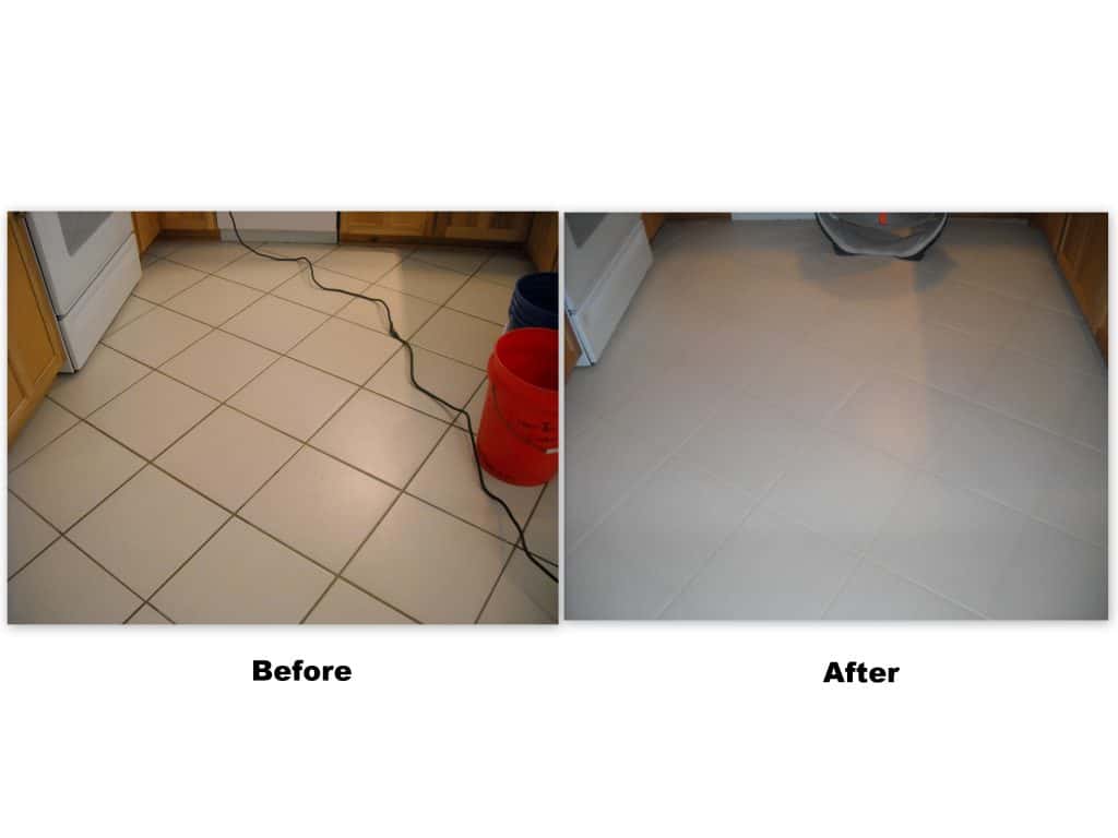 before and after tile cleaning