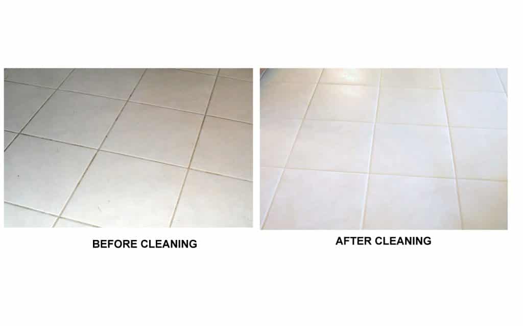 before and after tile cleaning