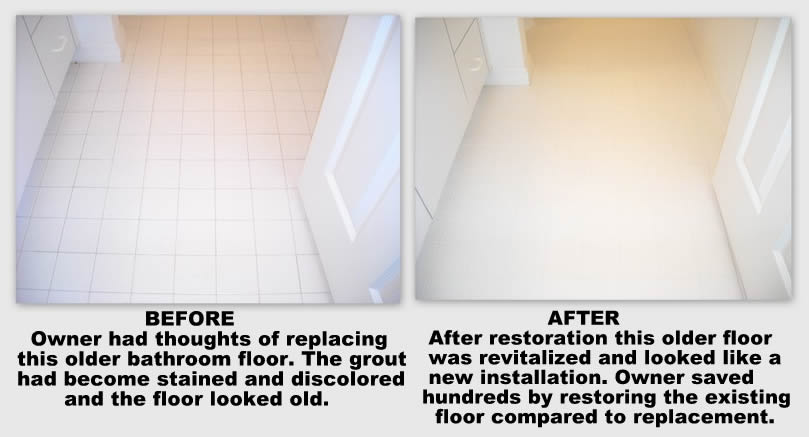 tile floor before and after