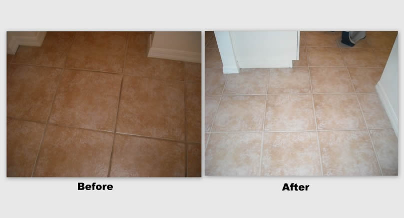 Tile before and after