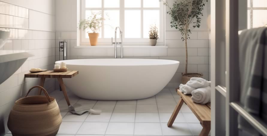 bathroom tile cleaning